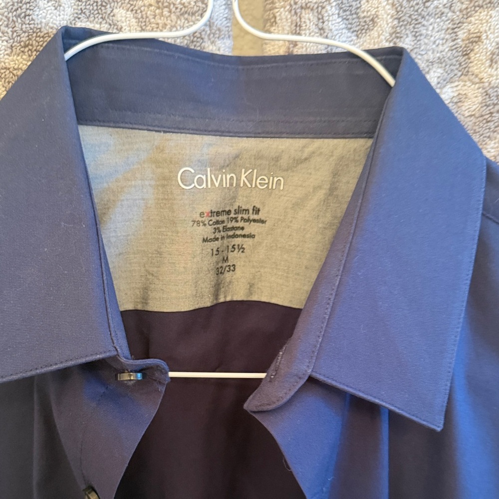 Calvin Klein Men's Deep Blue Dress Shirt